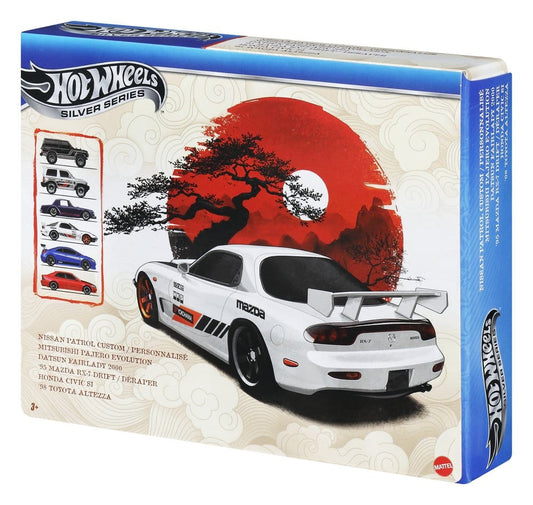 Hot Wheels Silver Series Die-Cast Fahrzeuge 6er-Pack 1/64 Streets of Japan Image 2