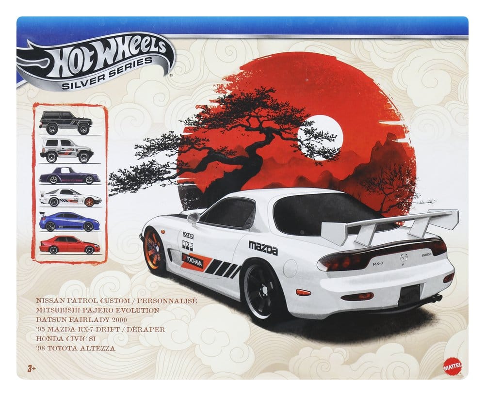Hot Wheels Silver Series Die-Cast Fahrzeuge 6er-Pack 1/64 Streets of Japan Image 6