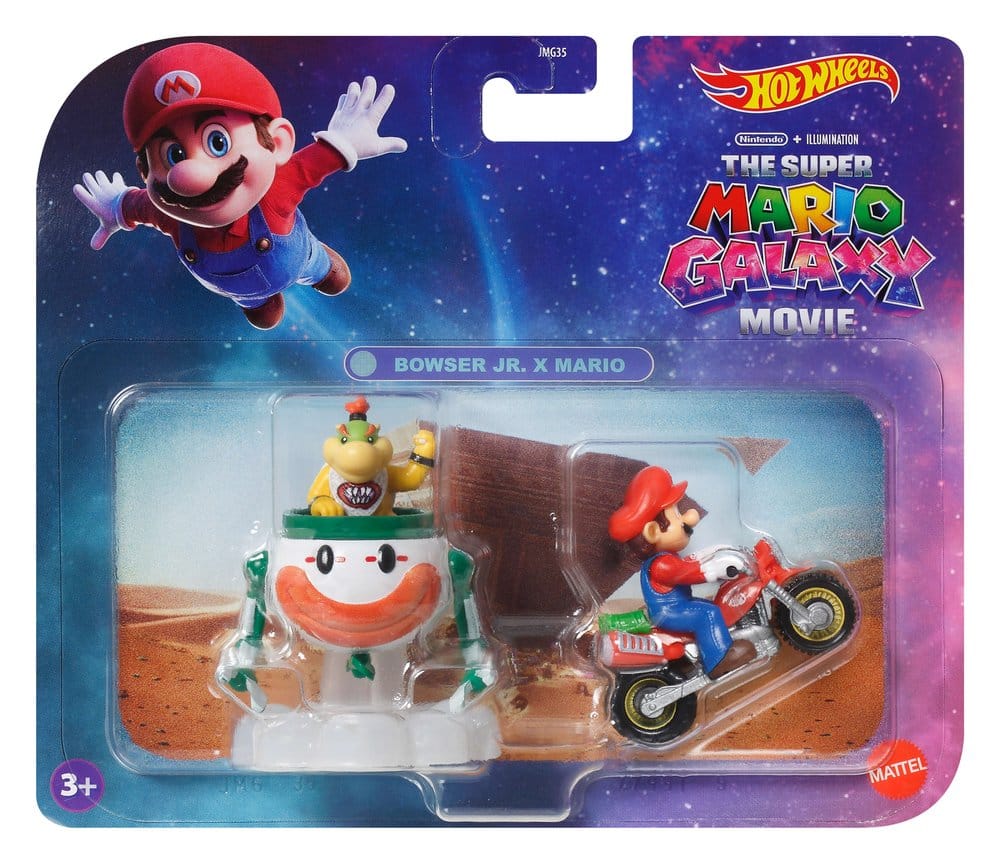 Super Mario Hot Wheels Die-Cast Fahrzeuge 2er-Pack 1/64 Mario & Bowser Jr. Image 6