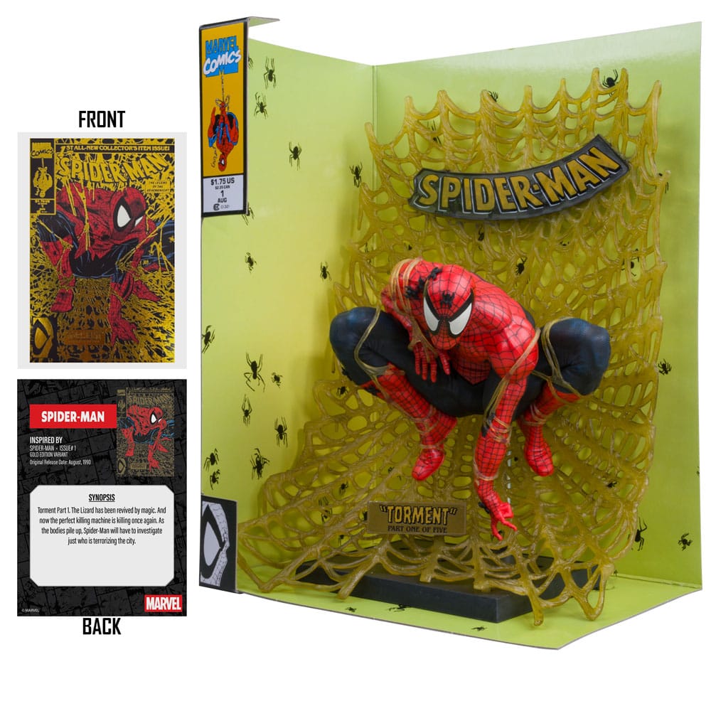 Marvel Collection PVC Statue 1/6 Spider-Man (Spider-Man # 1) (Gold Edition) (Gold Label) 15 cm Image 3