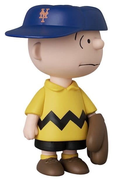 MLB × Peanuts UDF PVC Figur New York Mets Charlie Brown 9 cm Image 2