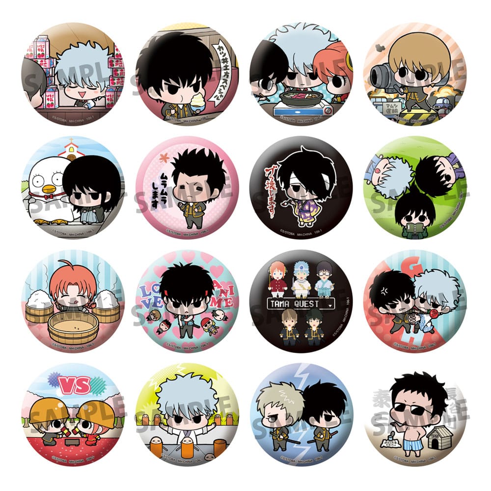 Gintama Metall Ansteck-Buttons Famous Scene Ver. 5 cm Sortiment (16) Image 1
