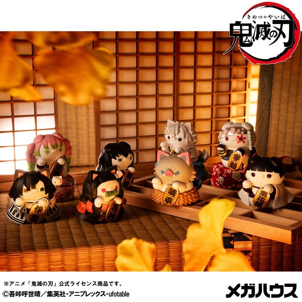 Demon Slayer: Kimetsu no Yaiba Mega Cat Project Minifiguren 6 cm Demon Slayer Fortune Cats ver. 02 Blind Box Display (8) (Repeat) Image 12