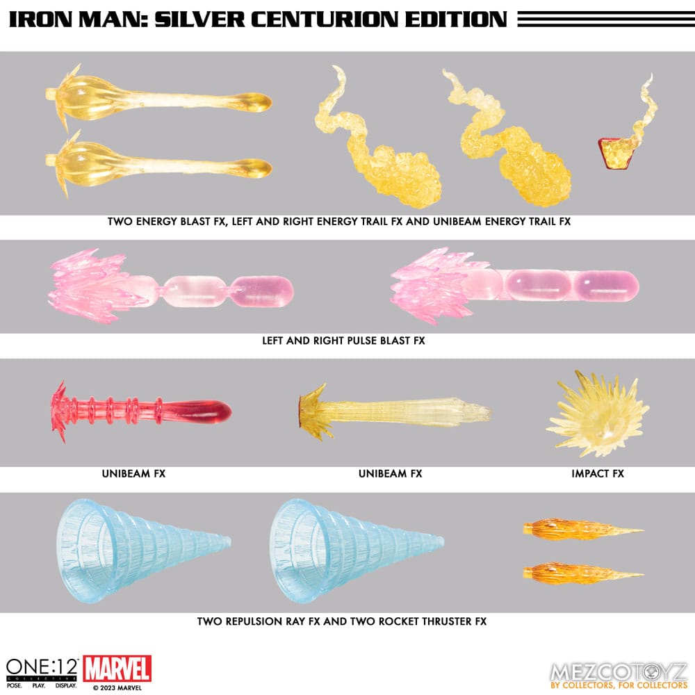 Marvel Actionfigur 1/12 Iron Man (Silver Centurion Edition) 16 cm Image 13