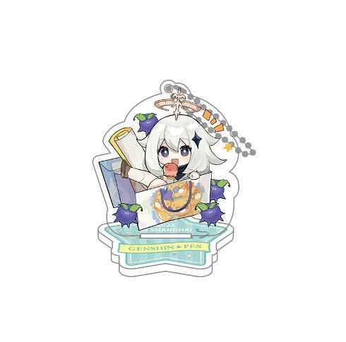 Genshin Impact Genshin Fes 2021 Acryl Figur mit Schlüsselanhänger Paimon 9 cm Image