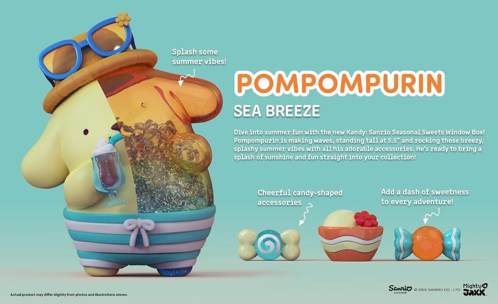 Sanrio Kandy Pompompurin Sea Breeze Series 15 cm Image 9