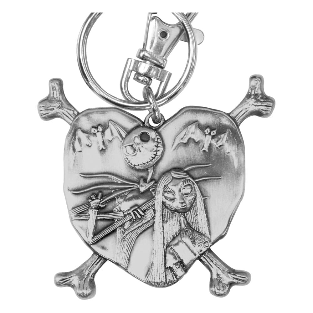Nightmare before Christmas Metall-Schlüsselanhänger Jack and Sally in Heart Image
