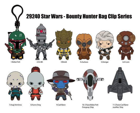 Star Wars Most Wanted Bounty Hunters 3D PVC-Taschenanhänger Serie 1 Display (24) Image 2