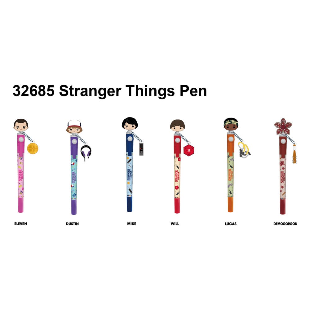 Stranger Things Stifte 3D Head Topper Spinning Pen Blind Box Display (16) Image 3