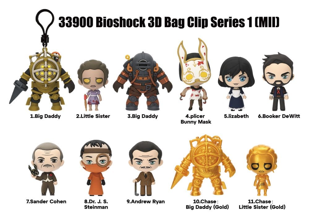 BioShock 3D PVC-Taschenanhänger Serie 1 Blind Bag Display (24) Image 3