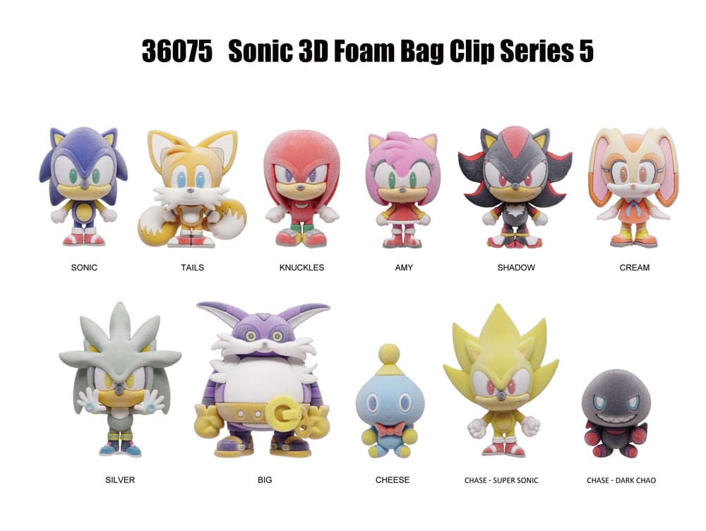 Sonic the Hedgehog PVC-Taschenanhänger Flocking Series 5 Display (24) Image 3