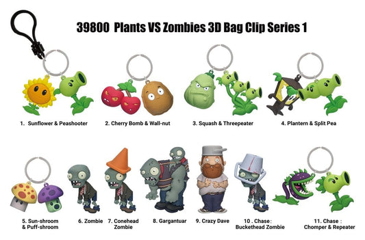 Plants vs. Zombies 3D PVC-Taschenanhänger Serie 1 Display (24) Image 2