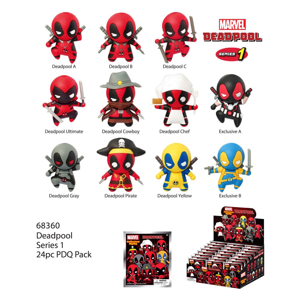 Deadpool PVC-Taschenanhänger Serie 1 Display (24) Image