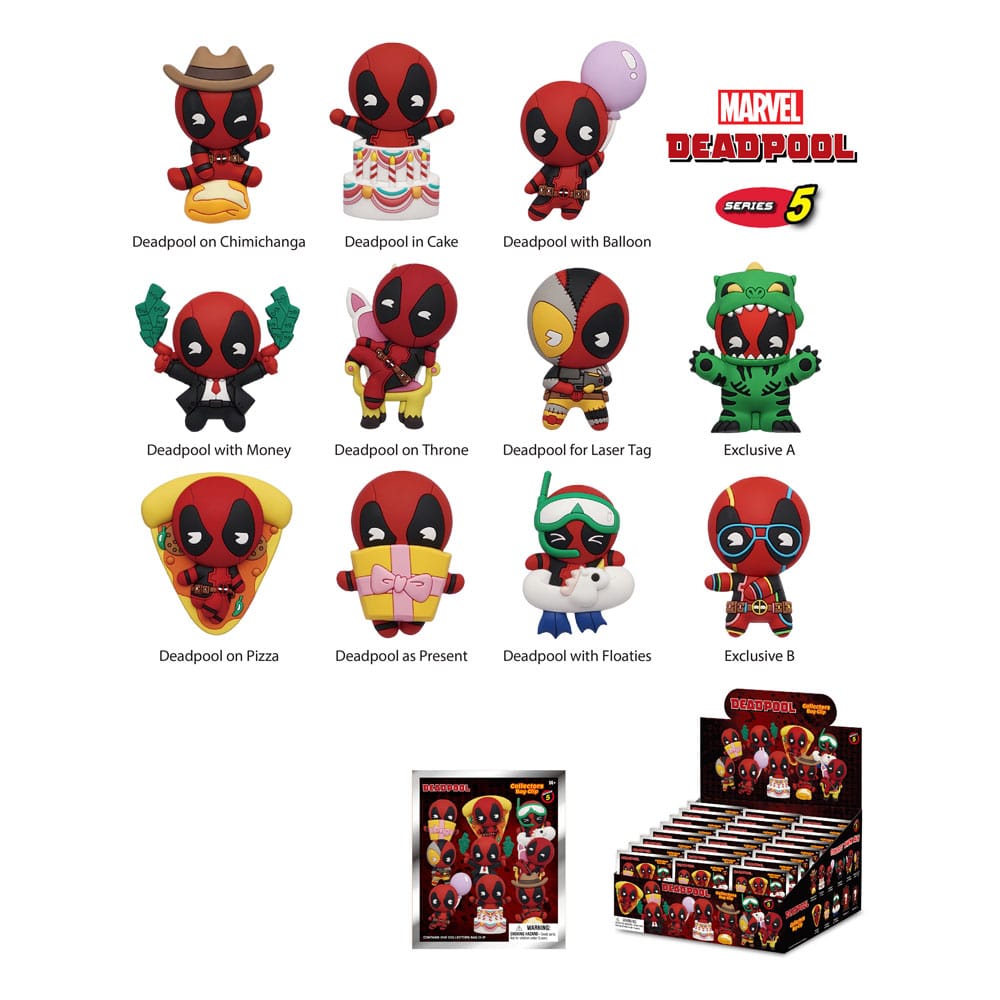 Deadpool 3D PVC-Taschenanhänger Series 5 Display (24) Image