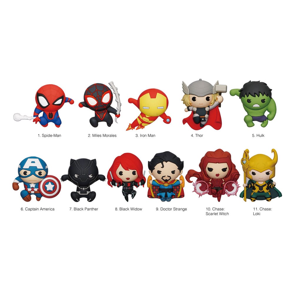 Marvel 3D PVC-Taschenanhänger Series 10 Classics Display (24) Image 1