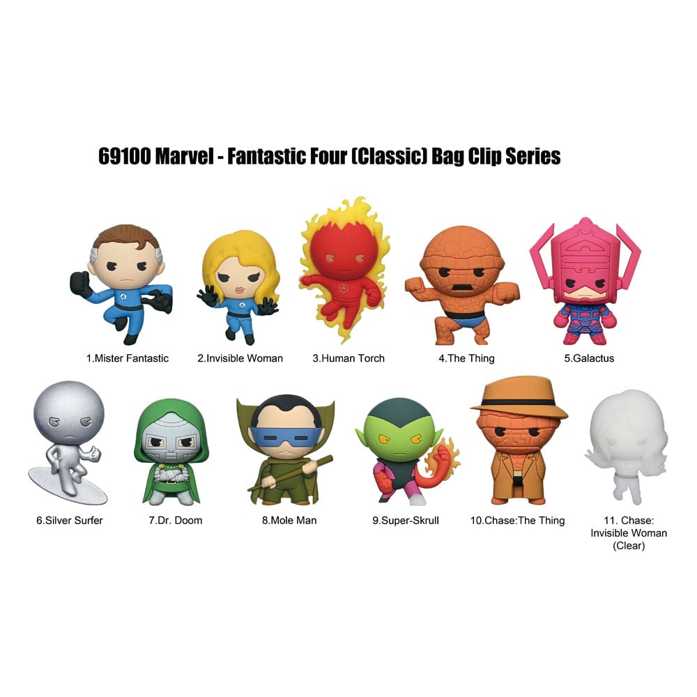 Marvel – Fantastic Four Classic 3D PVC-Taschenanhänger Serie 1 Blind Bag Display (24) Image 3