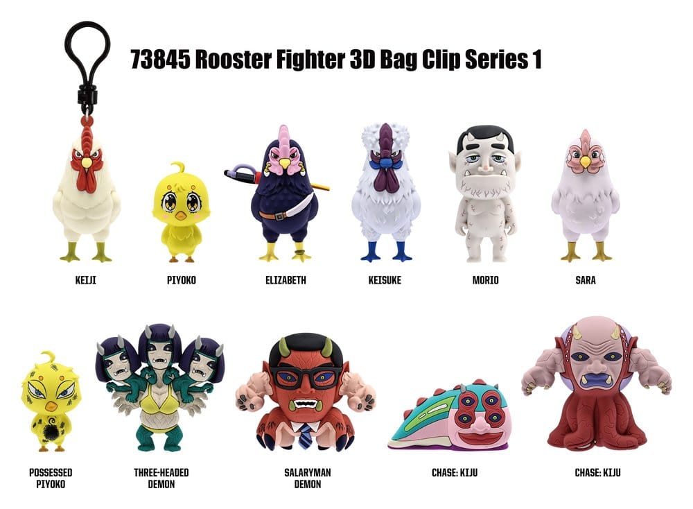 Rooster Fighter 3D PVC-Taschenanhänger Serie 1 Blind Bag Display (24) Image 3