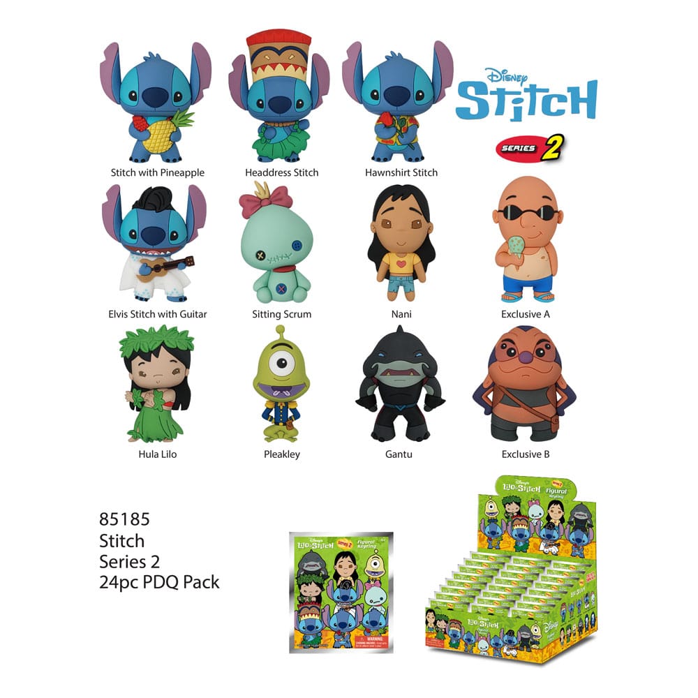 Lilo & Stich 3D PVC-Taschenanhänger Stich Series 2 Display (24) Image