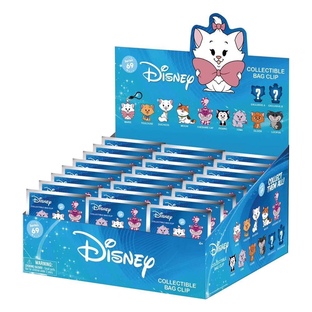 Disney Katzen 3D PVC-Taschenanhänger Serie 69 Display (24) Image 1