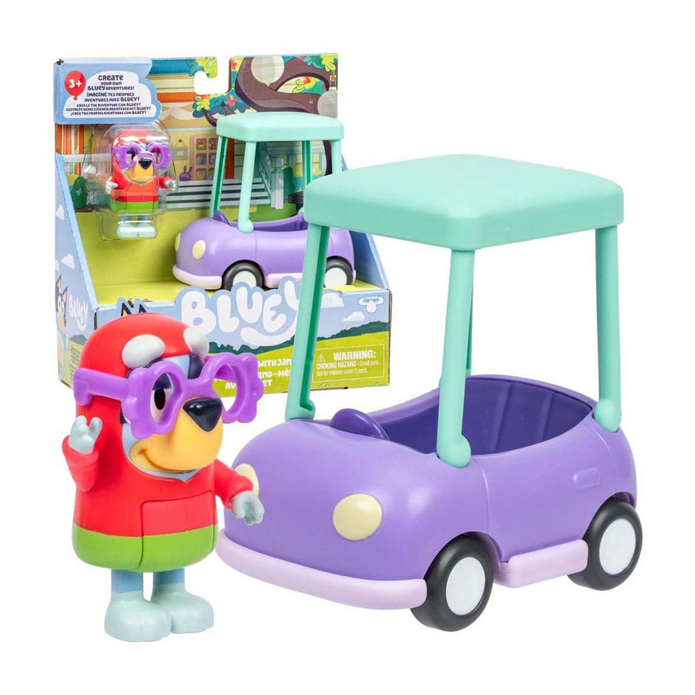 Bluey Minifiguren Spielset Janet & Oma Auto Image 4