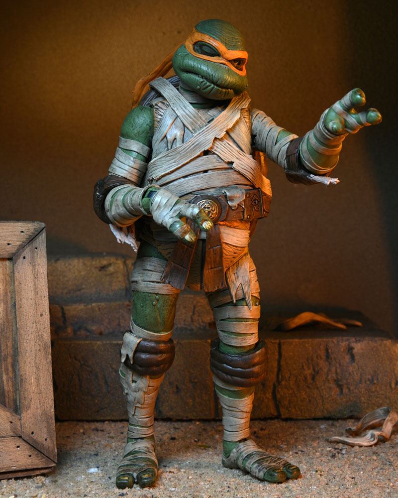 Universal Monsters x Teenage Mutant Ninja Turtles Actionfigur Ultimate Michelangelo as The Mummy 18 cm Image 9