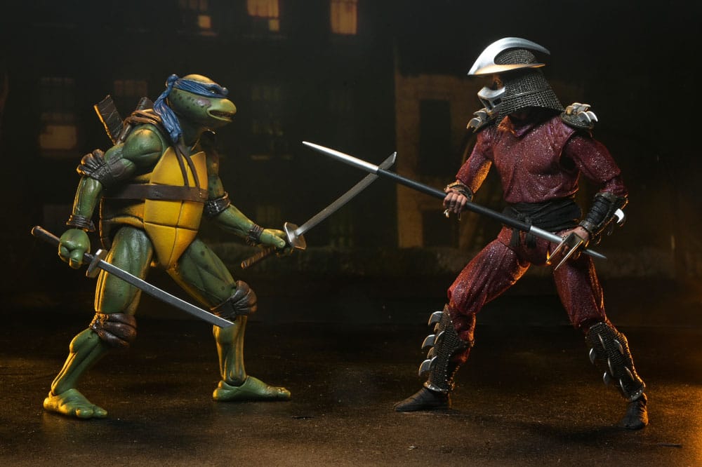 Teenage Mutant Ninja Turtles (1990 Movie) Actionfigur Roof Top Battle Shredder vs Leo 18 cm Image 13