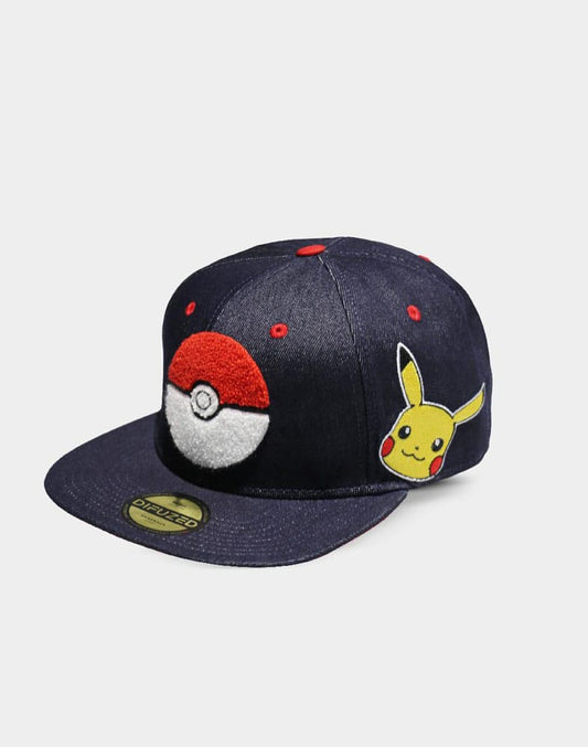 Pokémon Denim Snapback Cap Logo Image 2