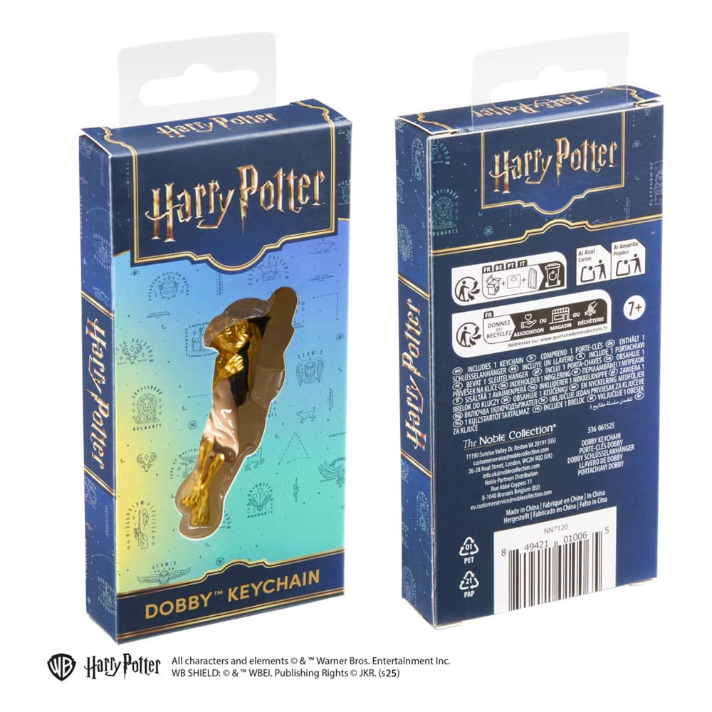 Harry Potter Metall Schlüsselanhänger Dobby goldfarben 11 cm Image 3