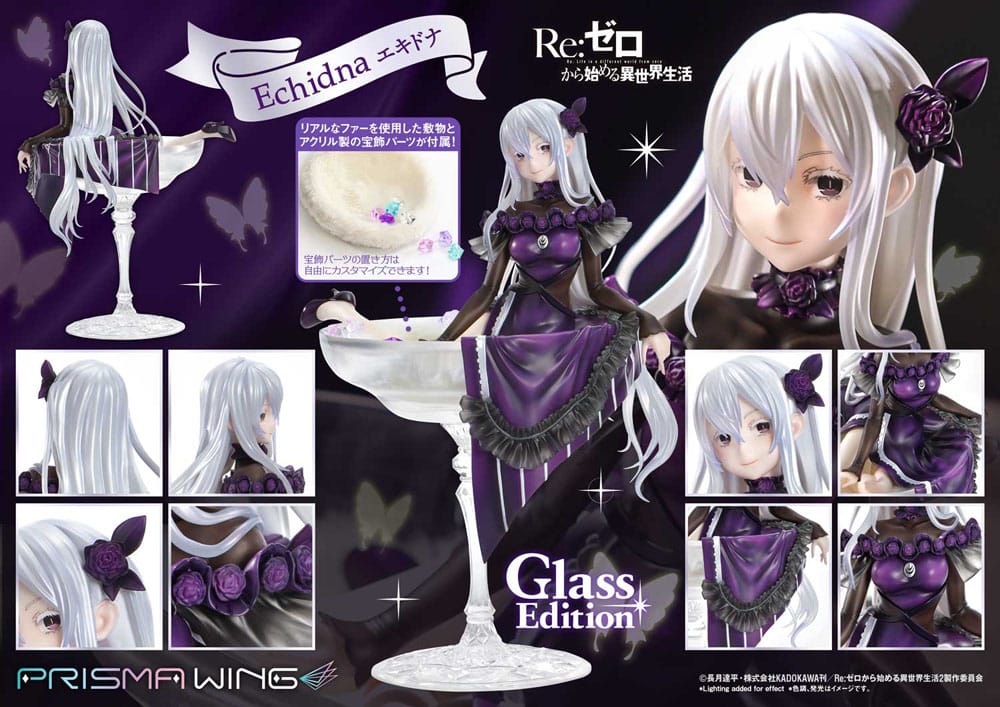 Re:ZERO Starting Life in Another World Prisma Wing PVC Statue 1/7 Echidna Glass Edition 24 cm Image 3
