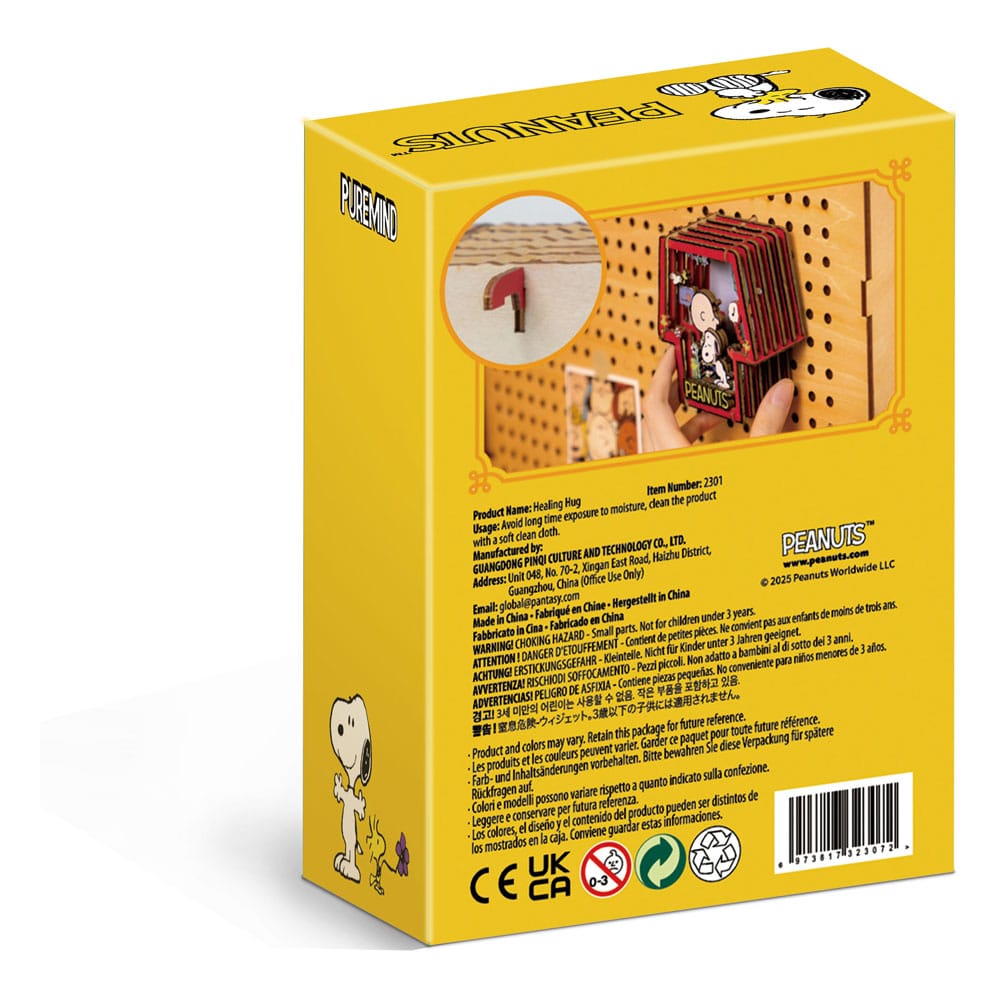 Die Peanuts Puremind Modellbausatz Wooden Theater Healing Hug Image 4