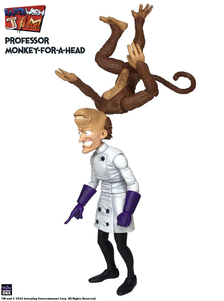Earthworm Jim Actionfigur Wave 1: Professor Monkey-For-A-Head 28 cm Image 4