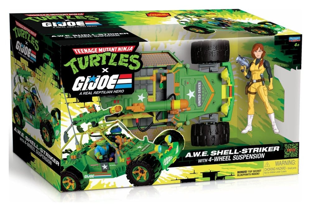 Teenage Mutant Ninja Turtles x G.I. Joe Crossover Classics Fahrzeug A.W.E. Shell-Striker mit Figur Image