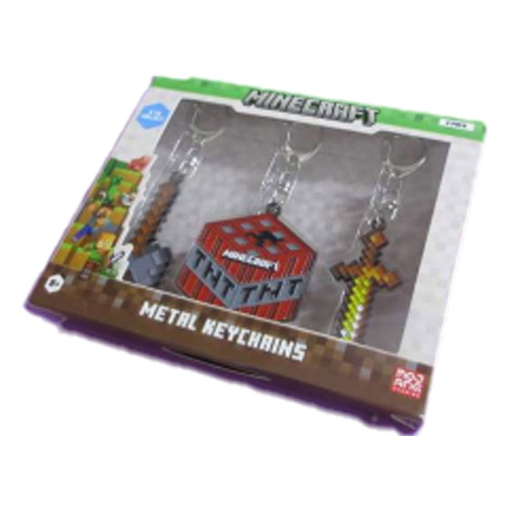 Minecraft 3-Pack Schlüsselanhänger Sortiment (12) Image 3
