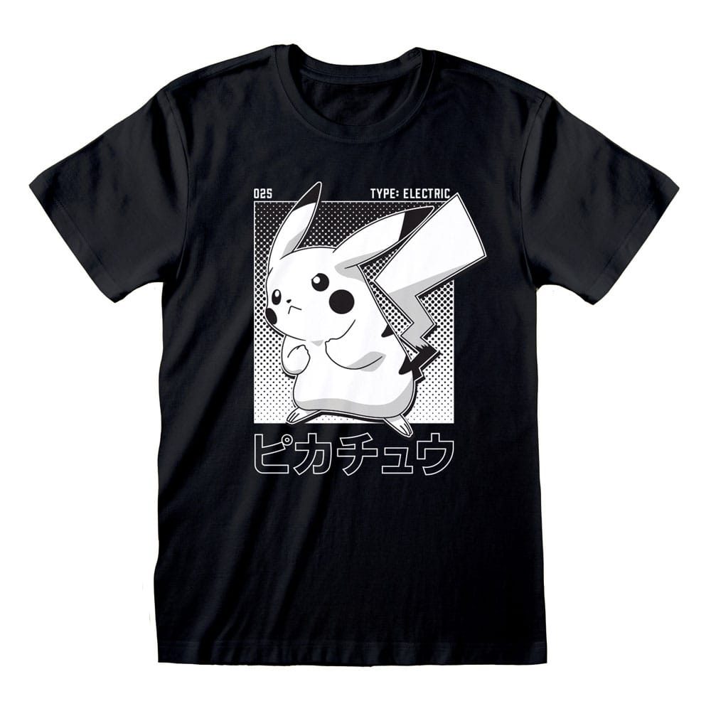 Pokemon T-Shirt Halftone Pikachu Größe M Image