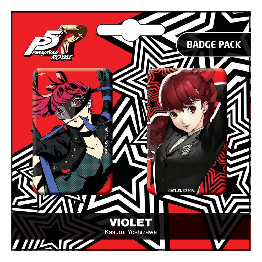 Persona 5 Royal Ansteck-Buttons Doppelpack Violet / Kasumi Yoshizawa Image