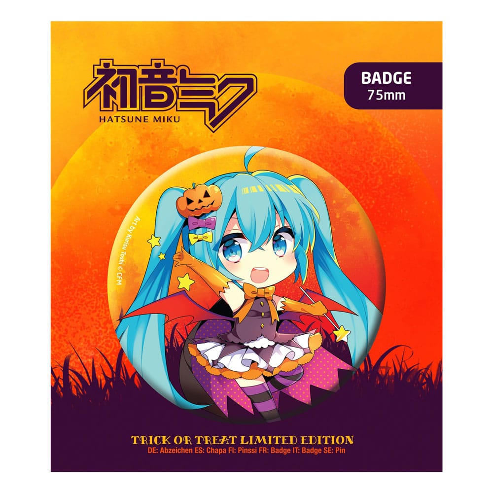 Hatsune Miku Ansteck-Button Halloween Limited Edition Hatsune Miku Image
