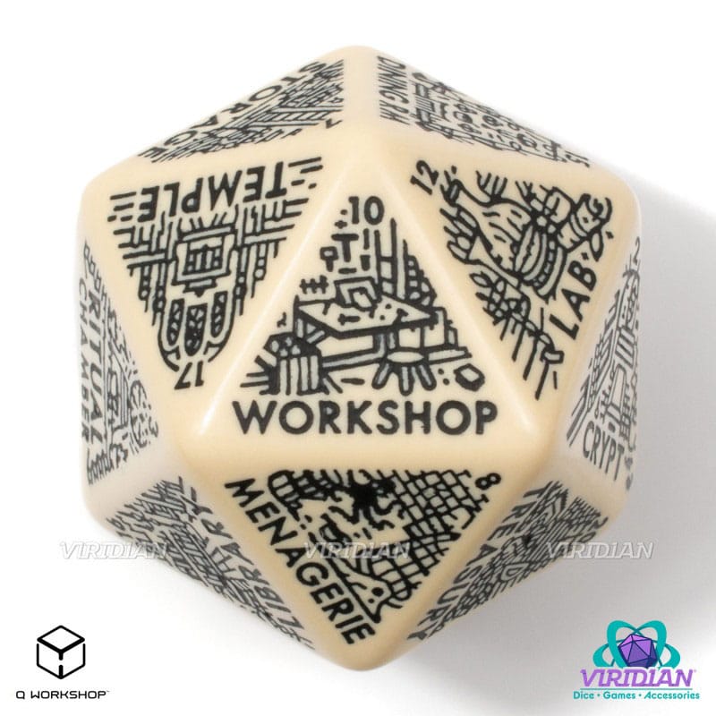 Viridian Würfel Jumbo Würfel Dungeon Room Generator D20 Beige Image 3
