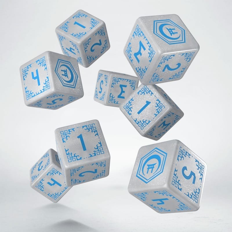 Shadow Scar 8er Würfel Set Essential White & Blue Image