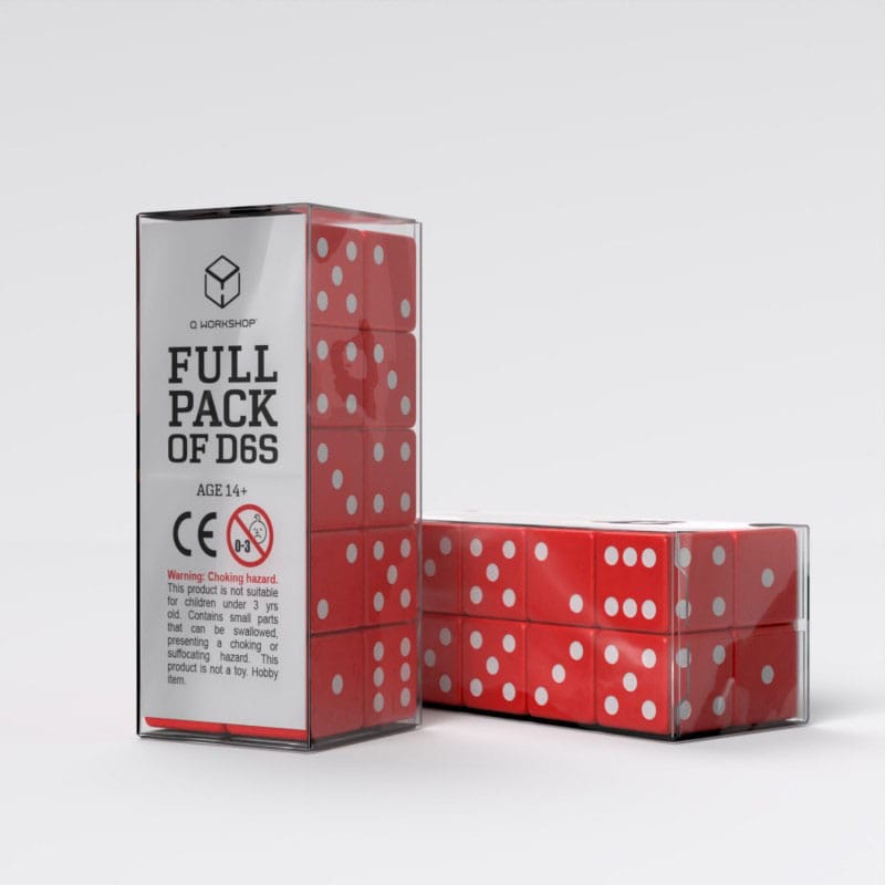 Q Workshop Würfel Set Full Pack D6 Rot (20) Image 5