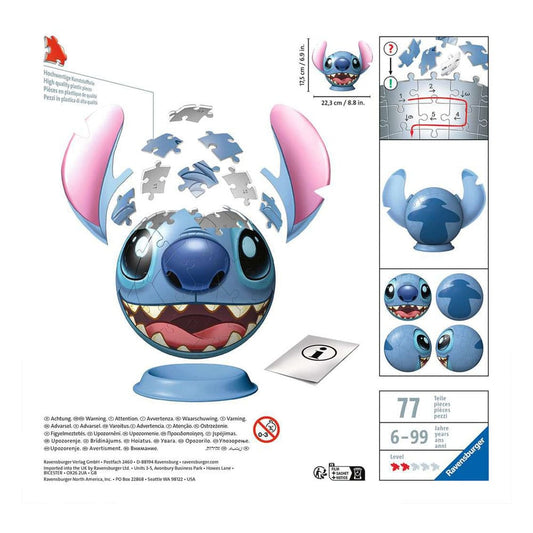 Lilo & Stitch 3D Puzzle Ball mit Ohren Stitch (77 Teile) Image 2