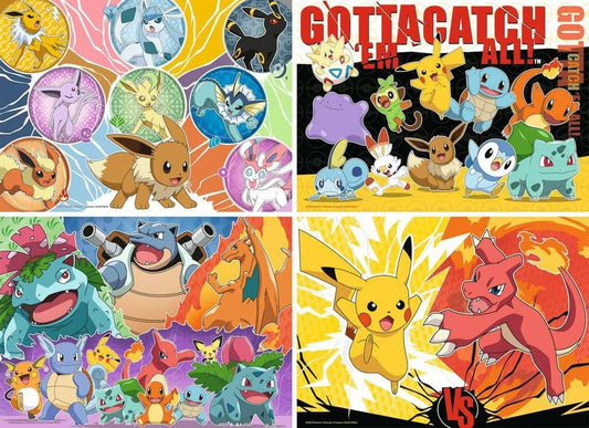 Pokémon Puzzles 4er-Pack Pokémon-Kumpels (4x100 Teile) Image 2