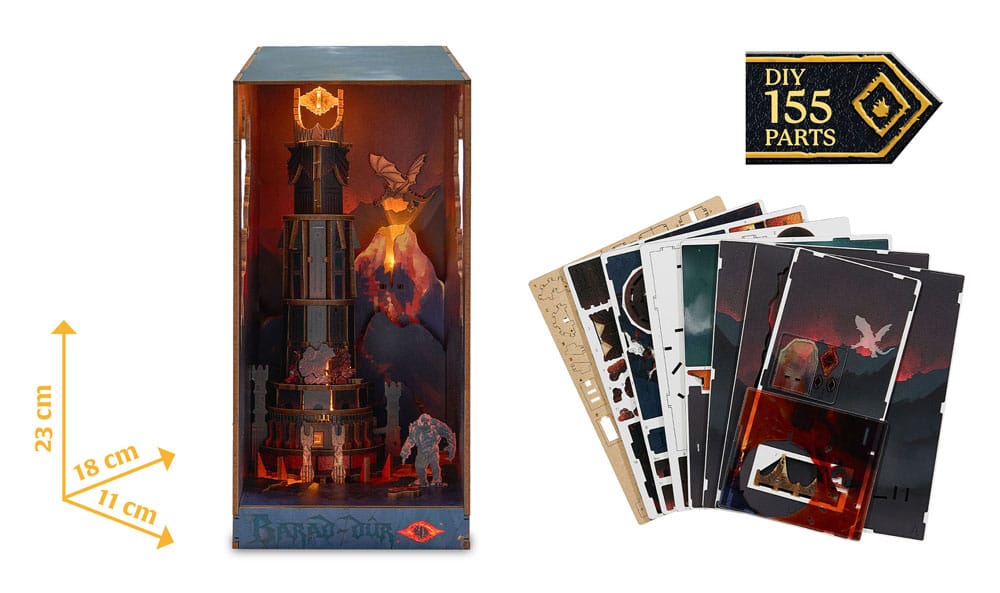 Der Herr der Ringe Tiny Adventures Book Nook Mini-Diorama Barad-Dûr 23 cm Image 3