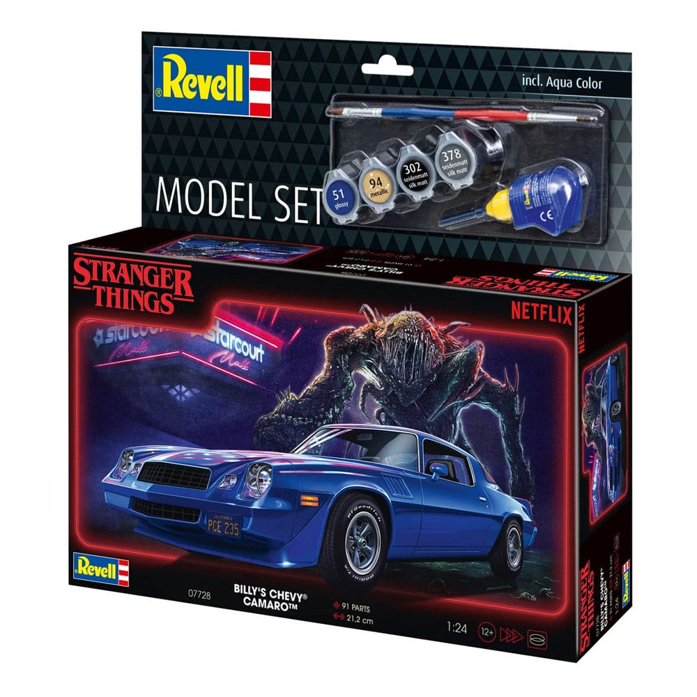 Stranger Things Modellbausatz-Set 1/25 Chevy Camaro Z/28 (Aqua Color) 19 cm Image 5