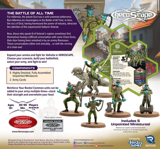 Heroscape Armeeerweiterung Age of Annihilation Chain Gruts & Ramosaur Rider (Common) *Englische Version* Image 2