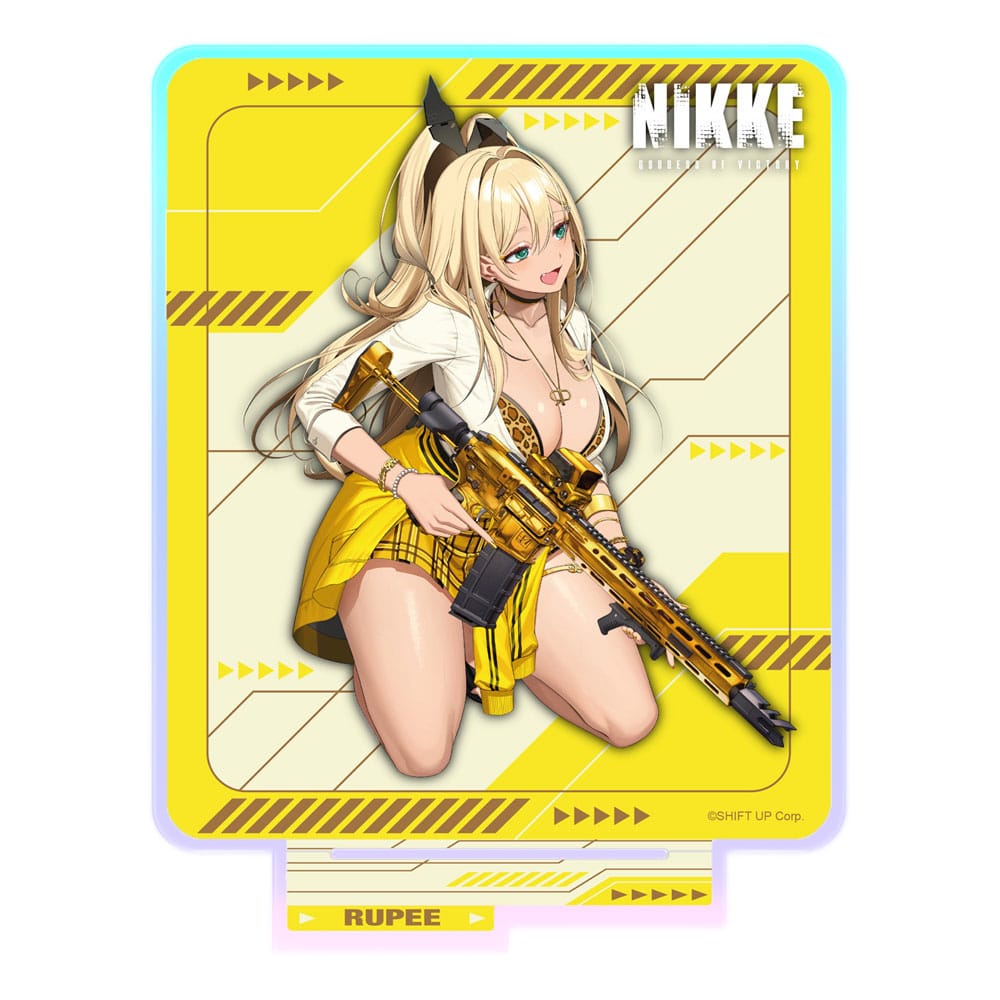 Goddess of Victory: Nikke Crouching Series Acryl Stand Rupee Holographic 14 cm Image