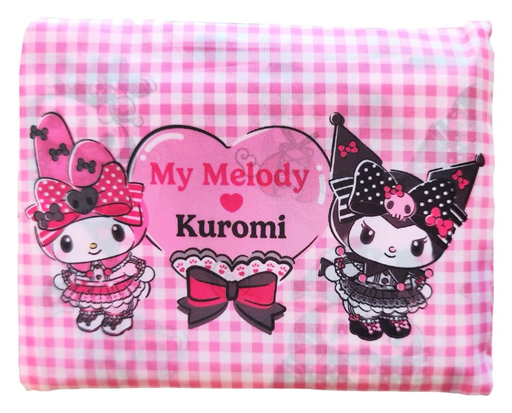 Sanrio Pink Black Party Series Tragetasche Kuromi & My Melody Foldable Image 3