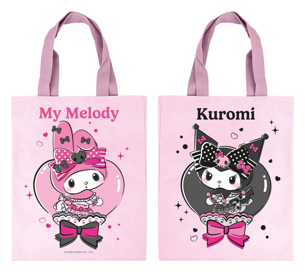 Sanrio Pink Black Party Series Tragetasche My Melody & Kuromi Image