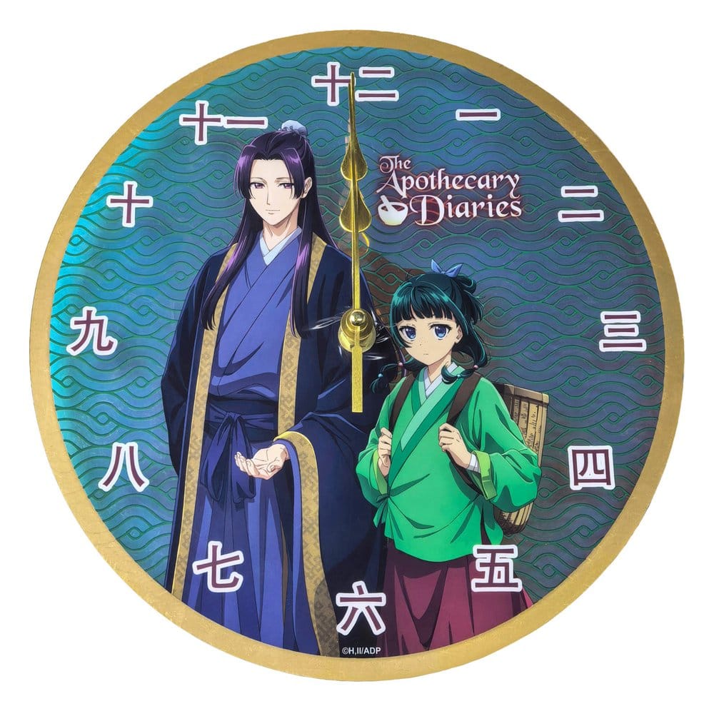 Die Tagebücher der Apothekerin Acryl Wanduhr Maomao & Jinshi Holographic 24 x 24 cm Image