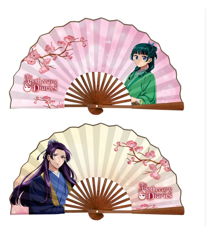 Die Tagebücher der Apothekerin Japanese Bamboo Fächer Maomao & Jinshi Image
