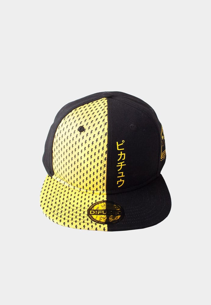 Pokemon Snapback Cap Block Pikachu Image 1